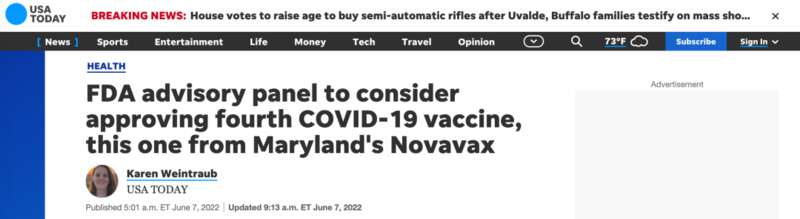 Novavax获FDA认可