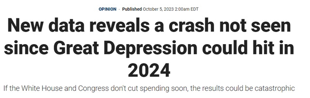 美国2024年或出现大萧条来最严重崩盘